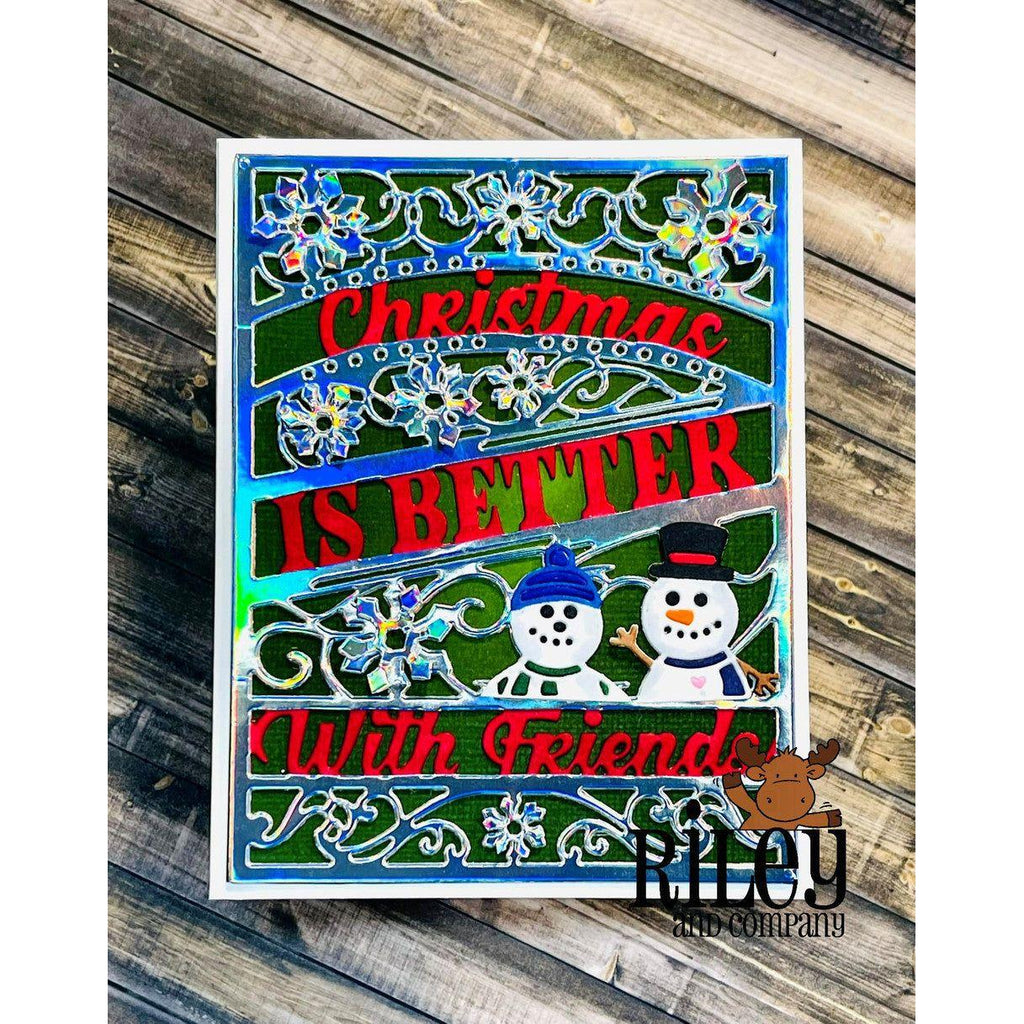 Riley And Company Cut Ups Christmas is Better Die rd568 snowmen