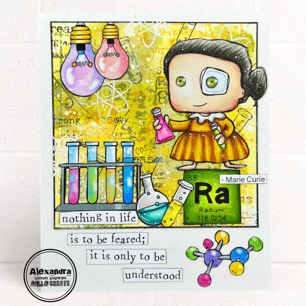 AALL & Create Mad Scientist Ephemera Die-Cuts aalle39 marie curie