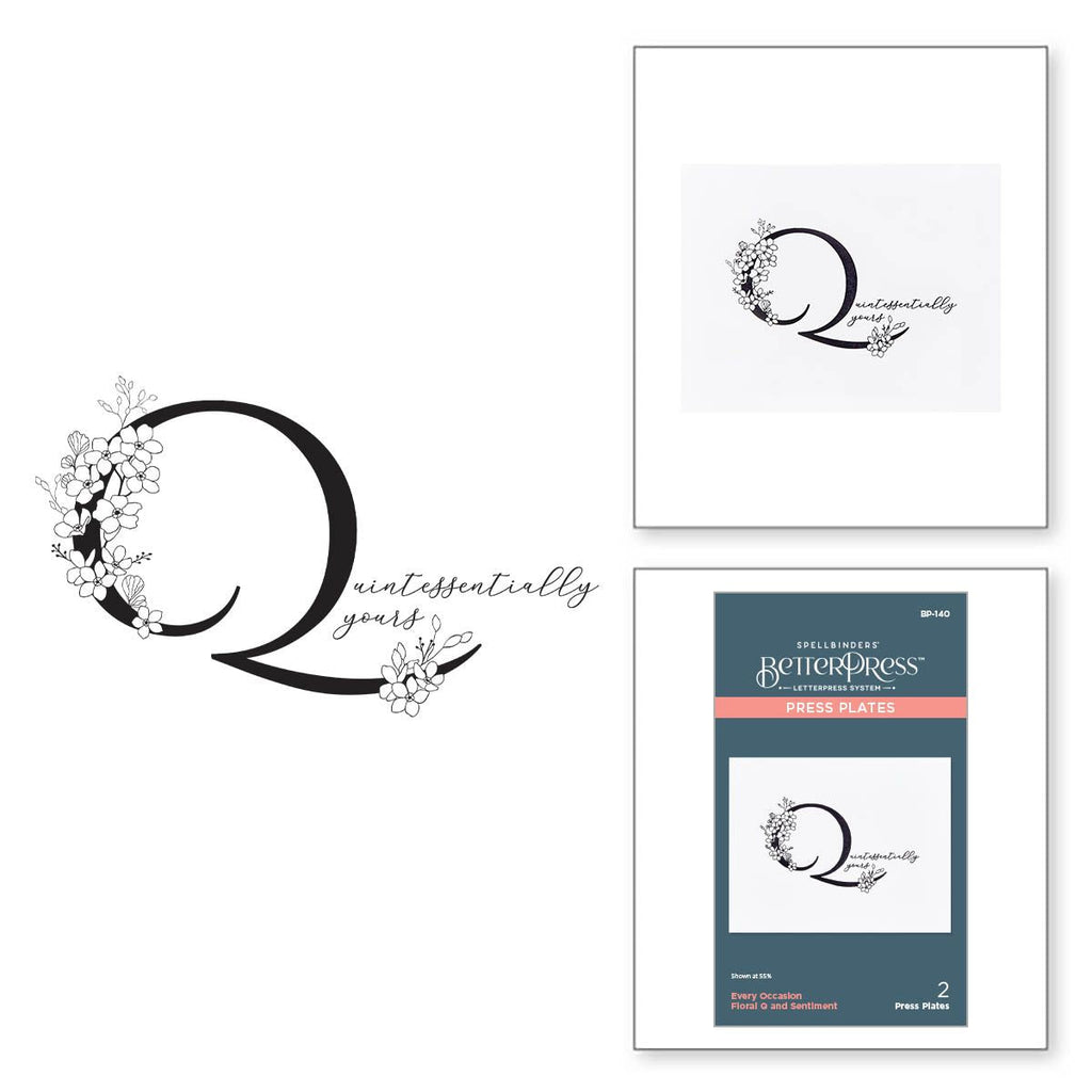 bp-140 Spellbinders Floral Q and Sentiment Press Plates product image