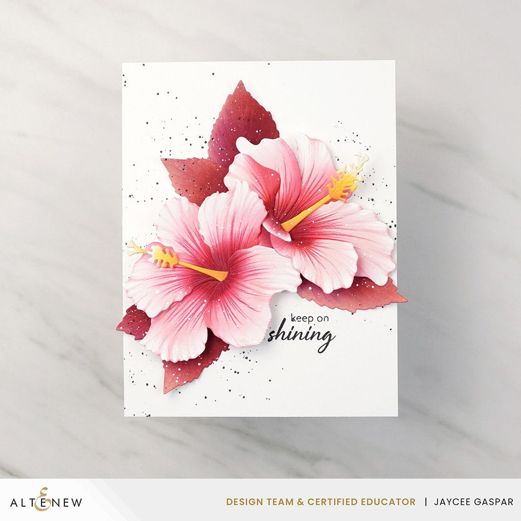 Altenew Craft-A-Flower Hibiscus Layering Dies alt8781 pink hibiscus