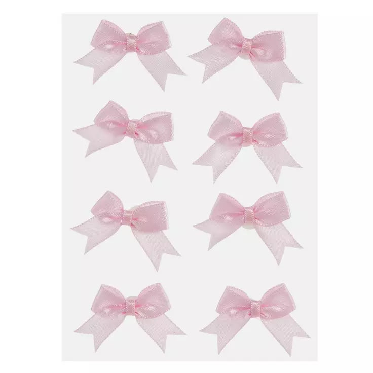 3D Pink Satin Bow Stickers