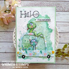 Whimsy Stamps Sassy Snakes Clear Stamps dp1030a watercolor
