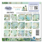 3Quarter Designs Beachside Life 8x8 Paper Pack and Diecuts Set 3q-pp8-beachsidelife