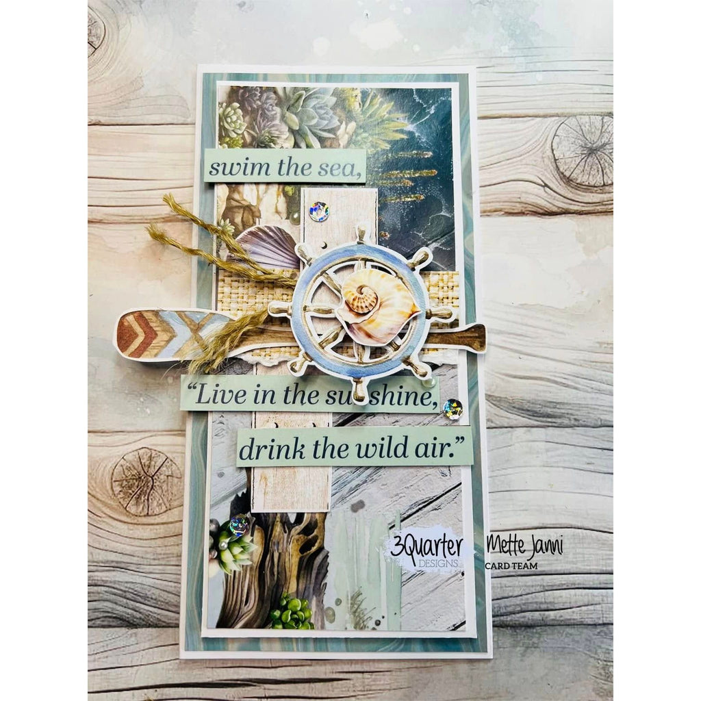 3Quarter Designs Coastal Boardwalk 8x8 Paper Pack 3q-pp8-coastalboardwalk sea