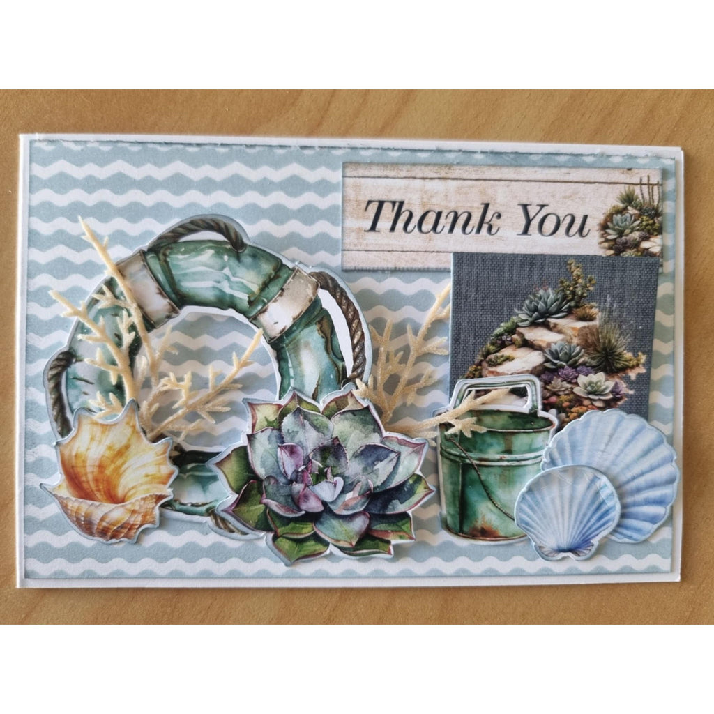 3Quarter Designs Coastal Boardwalk 8x8 Paper Pack 3q-pp8-coastalboardwalk thank you