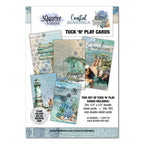 3Quarter Designs Coastal Boardwalk Tuck N Play Cards 3q-tp-coastalboardwalk