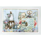 3Quarter Designs Cottage Reverie 6x4 Card Pack 3q-cc-cottagereverie easel books paint brushes flowers card