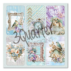 3Quarter Designs Cottage Reverie 8x8 Paper Pack and Diecuts Set 3q-pp8-cottagereverie bunny birds flowers