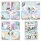 3Quarter Designs Cottage Reverie 8x8 Paper Pack and Diecuts Set 3q-pp8-cottagereverie sheets