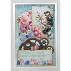 3Quarter Designs Floral Mechanica 6x4 Card Pack 3q-cc-floralmechanica bird