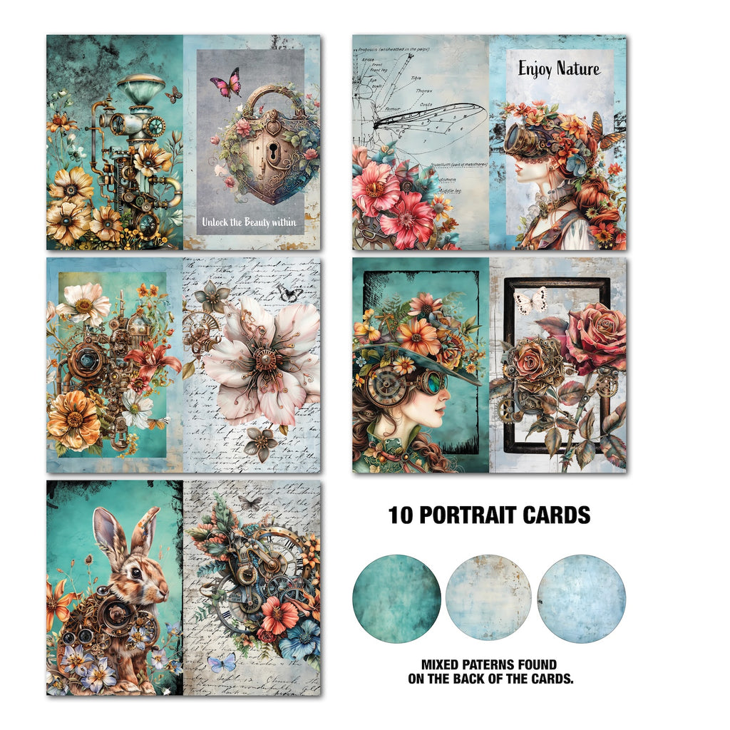 3Quarter Designs Floral Mechanica Gimme More Pack 3q-gm-floralmechanica cardstock