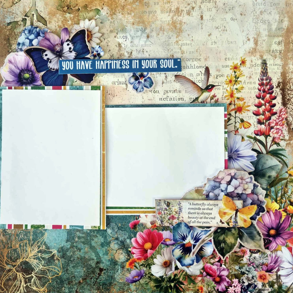 3Quarter Designs Fluttering Wings 12x12 Paper and Diecuts 3q-sc-flutteringwings happiness