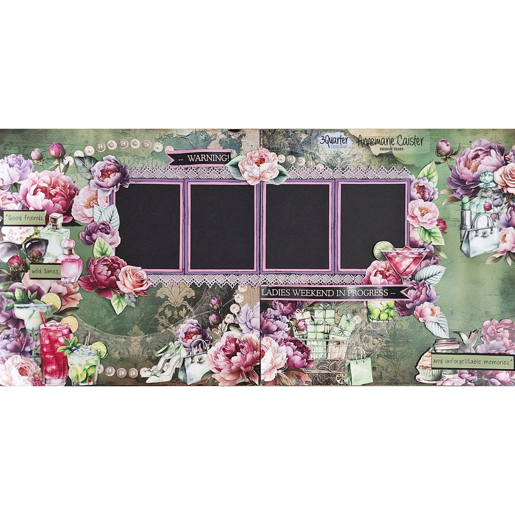 3Quarter Designs Girls Weekend 6x6 Paper Pack 3q-pp6-girlsweekend flowers
