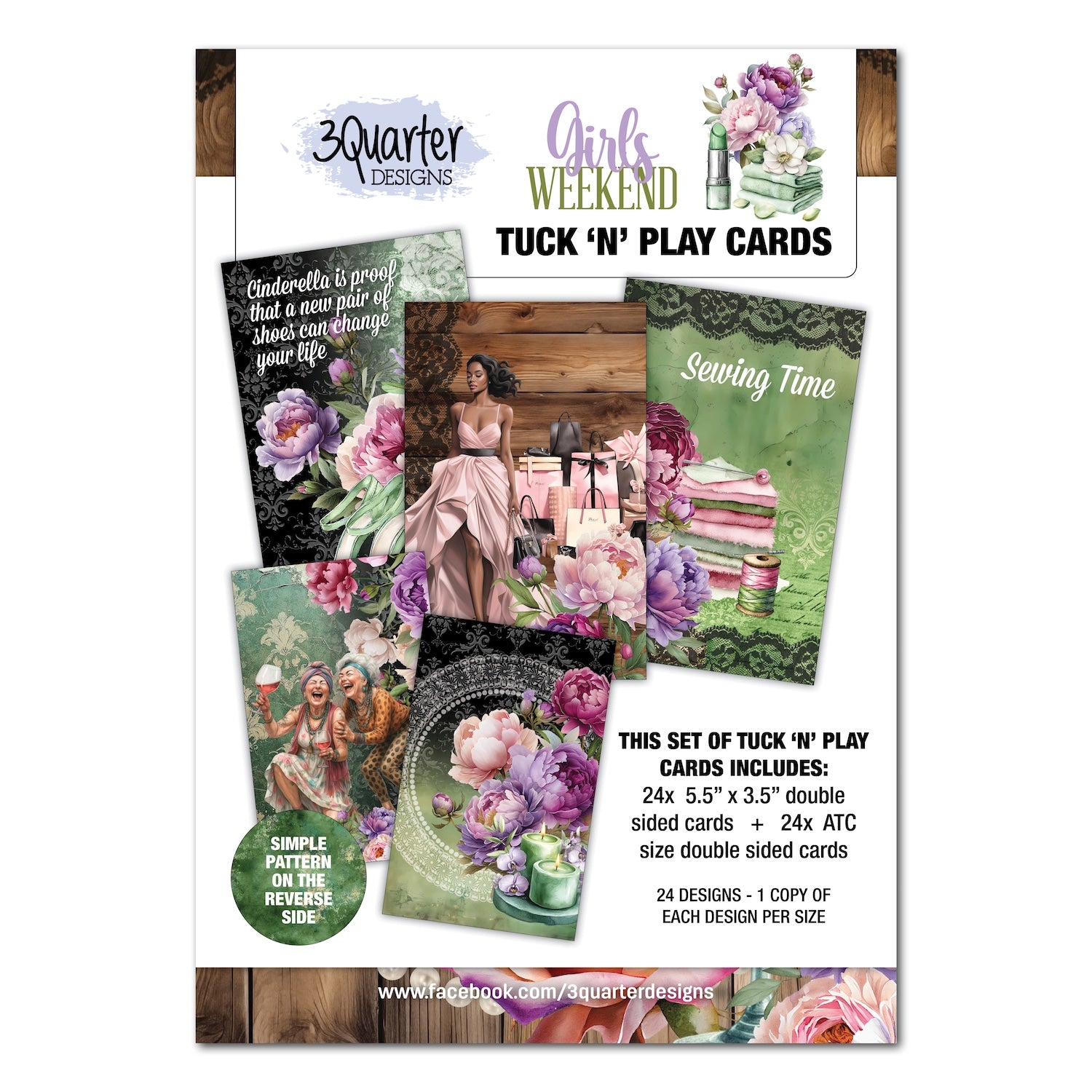 3Quarter Designs Girls Weekend Tuck N Play Cards 3q-tp-girlsweekend
