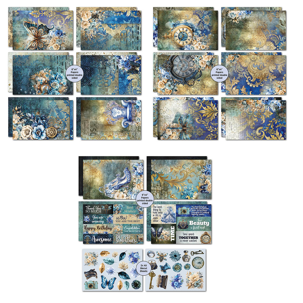 3Quarter Designs Grunged Baroque 6x4 Card Pack 3q-cc-grungedbaroque sheets