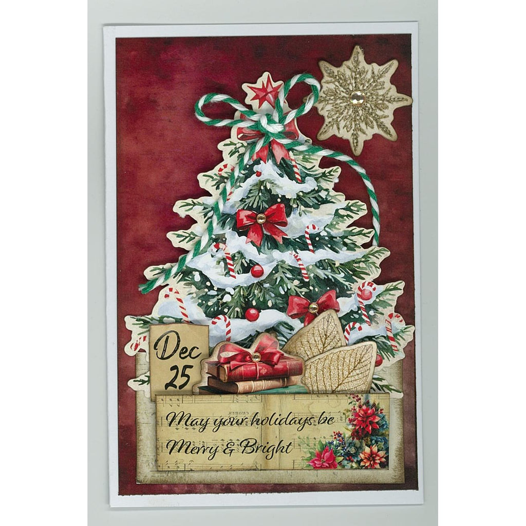 3Quarter Designs Holly Jolly 6x4 Card Pack 3q-cc-hollyjolly tree
