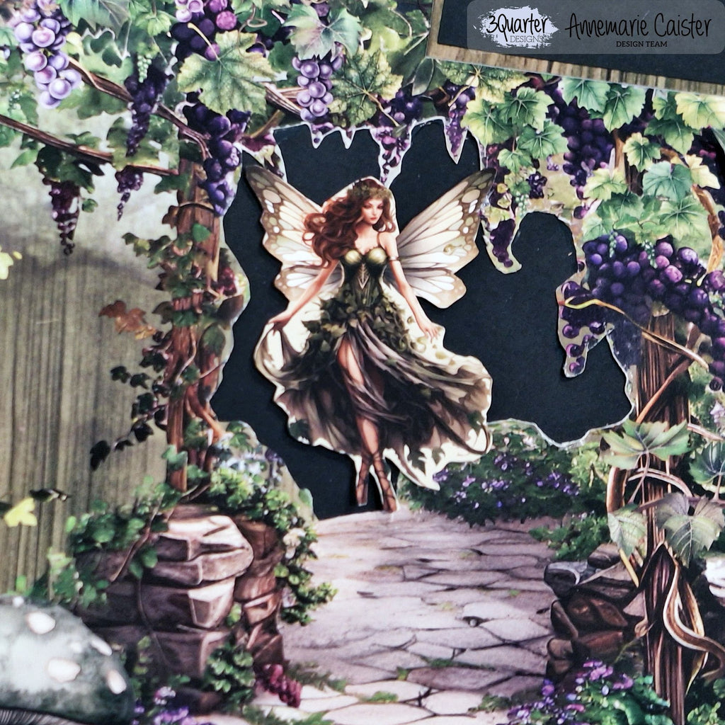 3Quarter Designs Magical Vines 12x12 Design Paper and Diecuts Set 3q-sc-magicalvines fairy