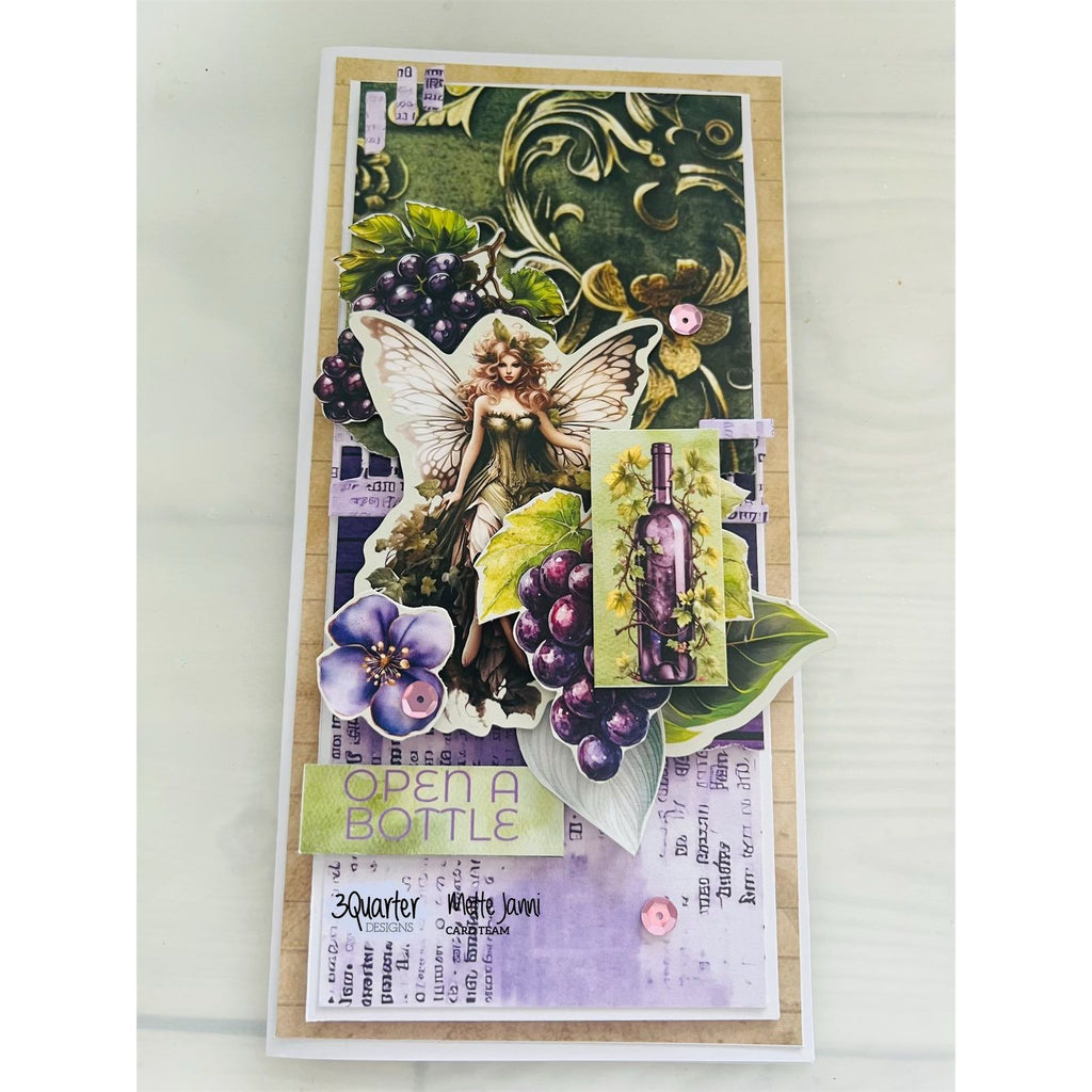 3Quarter Designs Magical Vines Tuck N Play Cards 3q-tp-magicalvines fairy
