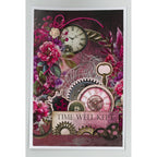 3Quarter Designs Mrs Aeronaut 8x8 Paper Pack and Diecuts 3q-pp8-mrsaeronaut clock pink ribbon bow ladybug gears time well kept card