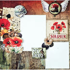 3Quarter Designs Never Forgotten 12x12 Paper And Diecuts 3q-sc-neverforgotten soldier