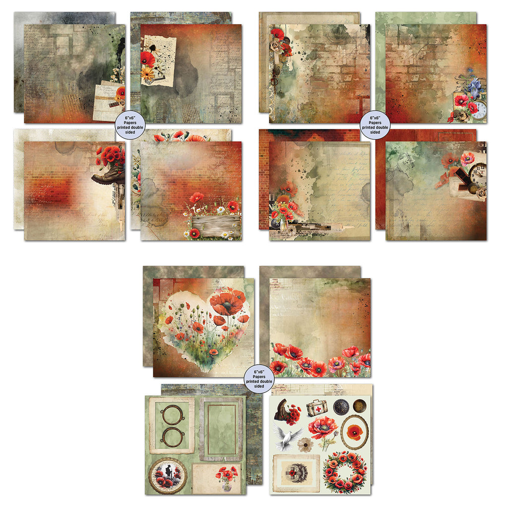 3Quarter Designs Never Forgotten 6x6 Paper Pack 3q-pp6-neverforgotten pages
