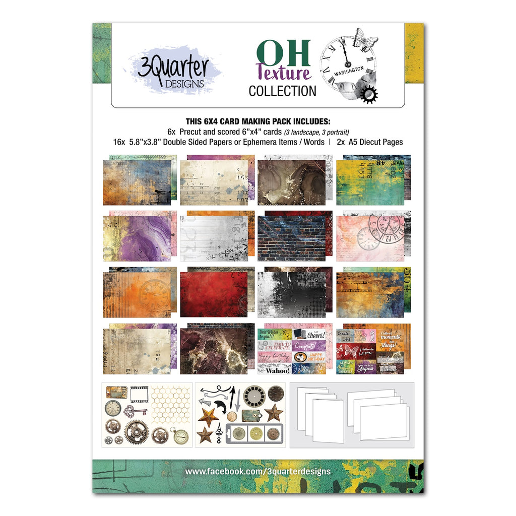 3Quarter Designs Oh Texture 6x4 Card Pack 3q-cc-ohtexture
