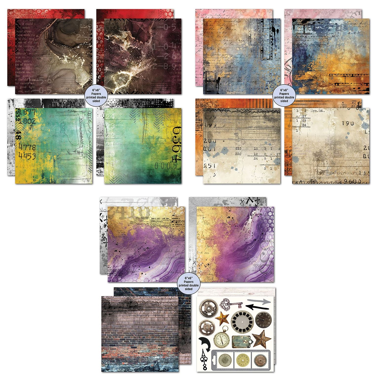 3Quarter Designs Oh Texture 6x6 Paper Pack 3q-pp6-ohtexture page