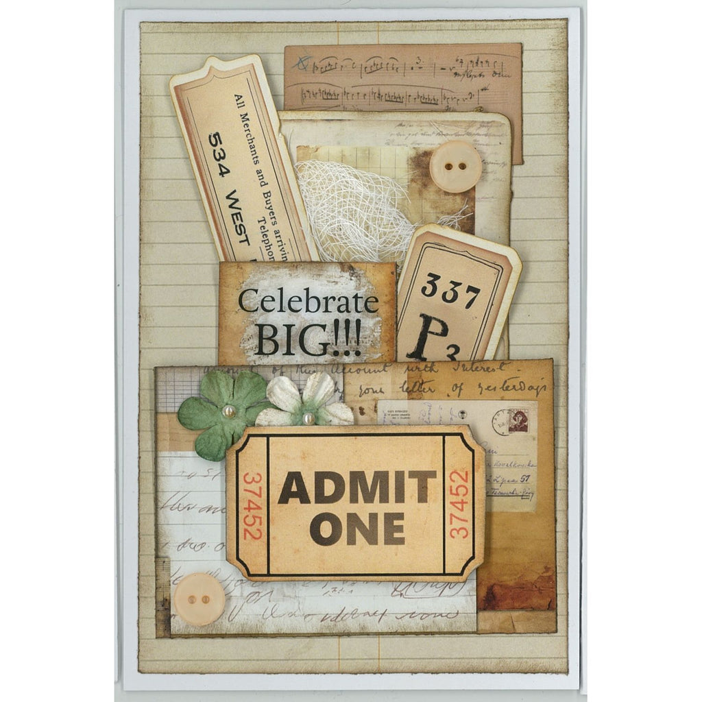 3Quarter Designs Paper Tales 6x4 Card Pack 3q-cc-papertales admit one