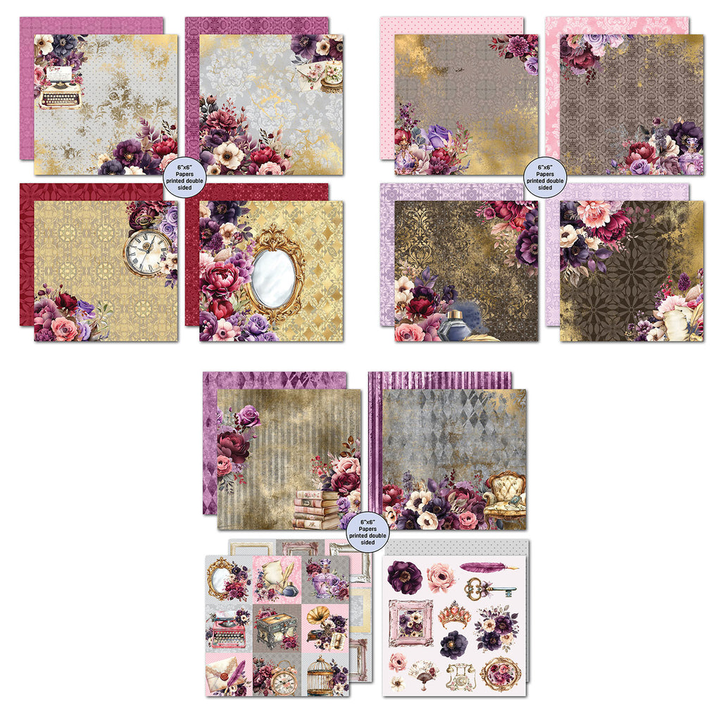 3Quarter Designs Petal Serenade 6x6 Paper Pack 3q-pp6-petalserenade pages