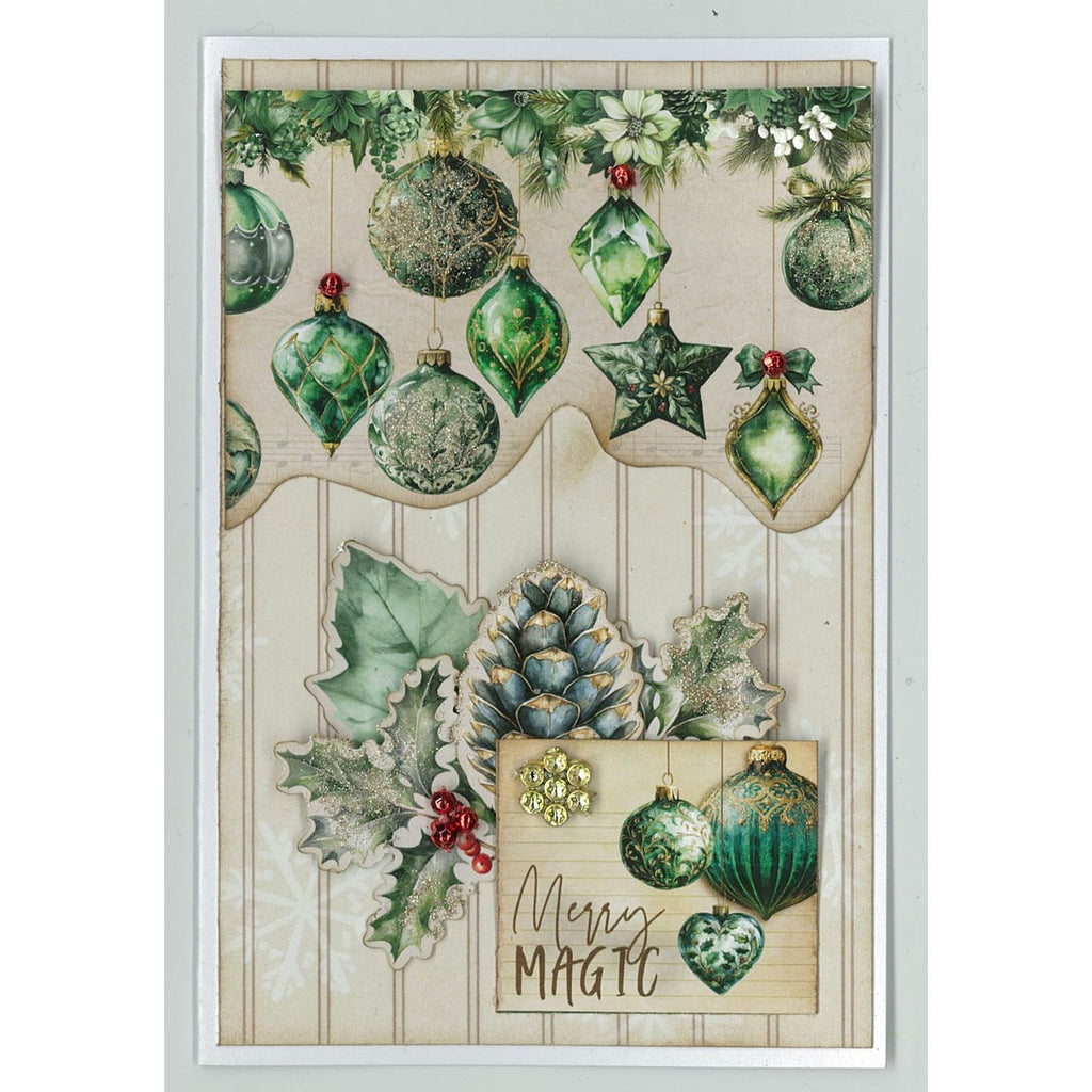 3Quarter Designs Pine Festivities 6x4 Card Pack 3q-cc-pinefestivities merry magic card ornaments