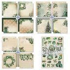3Quarter Designs Pine Festivities 8x8 Paper Pack and Diecuts 3q-pp8-pinefestivities patterned cardstock ephemera