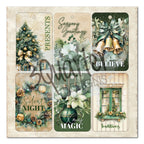 3Quarter Designs Pine Festivities 8x8 Paper Pack and Diecuts 3q-pp8-pinefestivities tags