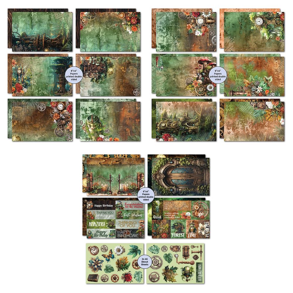 3Quarter Designs Punked Forest 6x4 Card Pack 3q-cc-punkedforest sheets