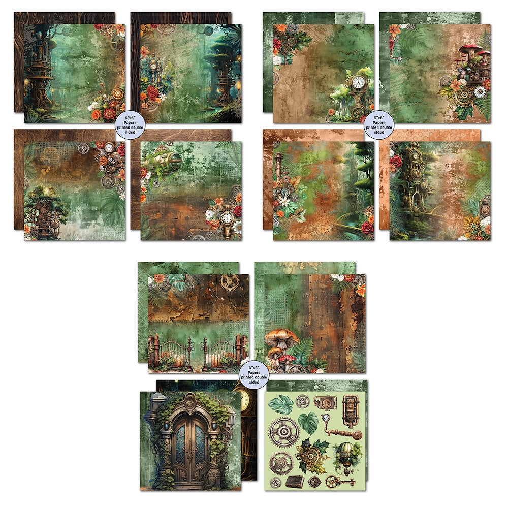 3Quarter Designs Punked Forest 6x6 Paper Pack 3q-pp6-punkedforest sheets