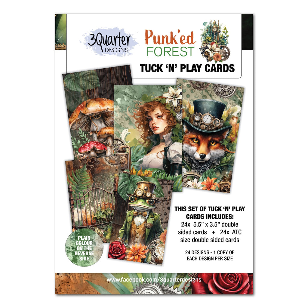 3Quarter Designs Punked Forest Tuck N Play Cards 3q-tp-punkedforest