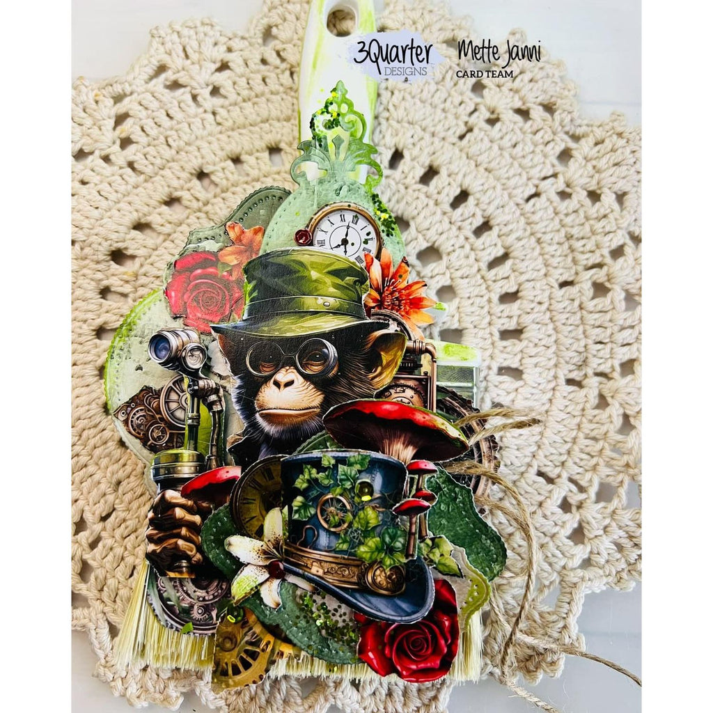 3Quarter Designs Punked Forest Tuck N Play Cards 3q-tp-punkedforest monkey