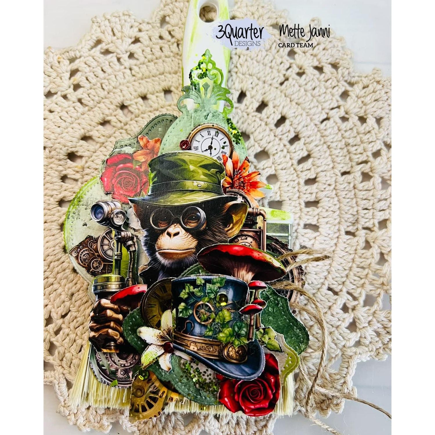 3Quarter Designs Punked Forest Tuck N Play Cards 3q-tp-punkedforest monkey