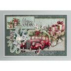 3Quarter Designs Silent Night 6x4 Card Pack 3q-cc-silentnight red car sled with presents merry xmas card