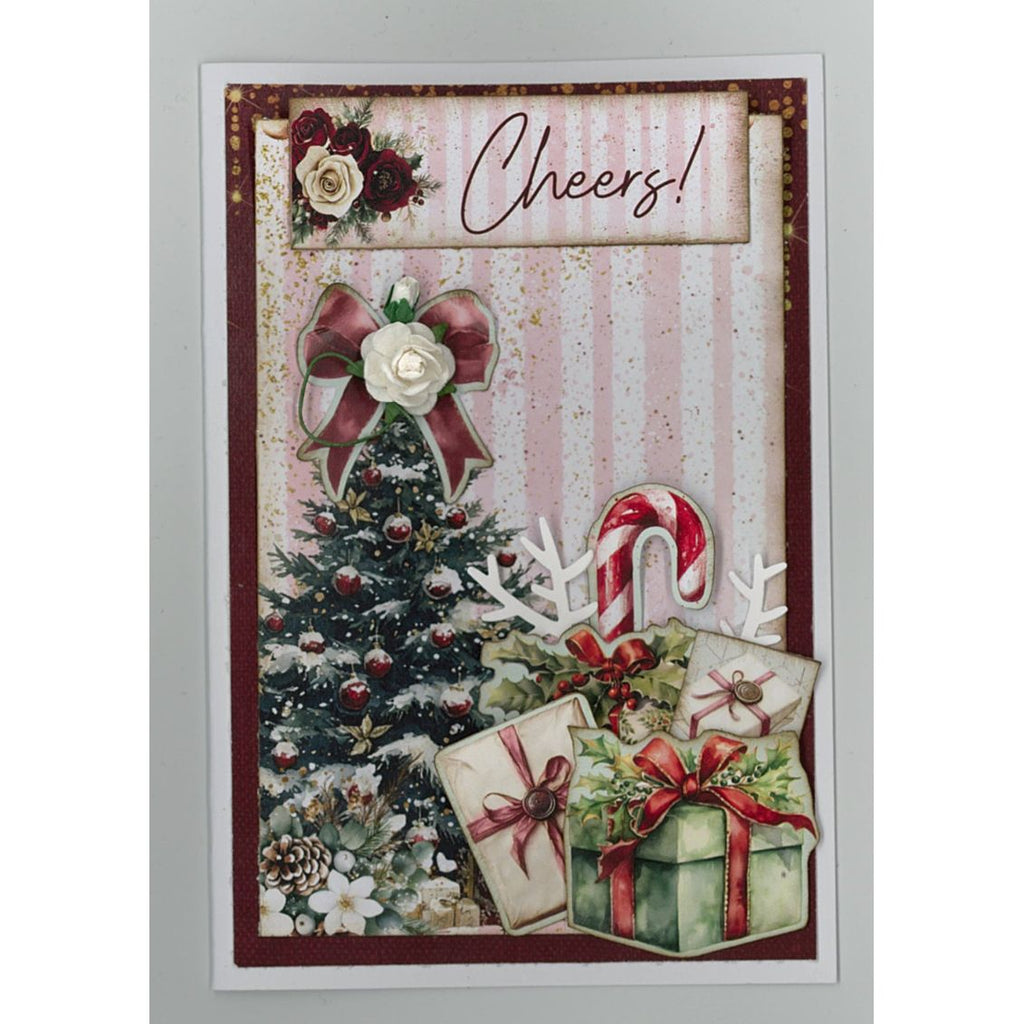 3Quarter Designs Silent Night 8x8 Paper Pack and Diecuts 3q-pp8-silentnight christmas tree candy cane presents cheers card