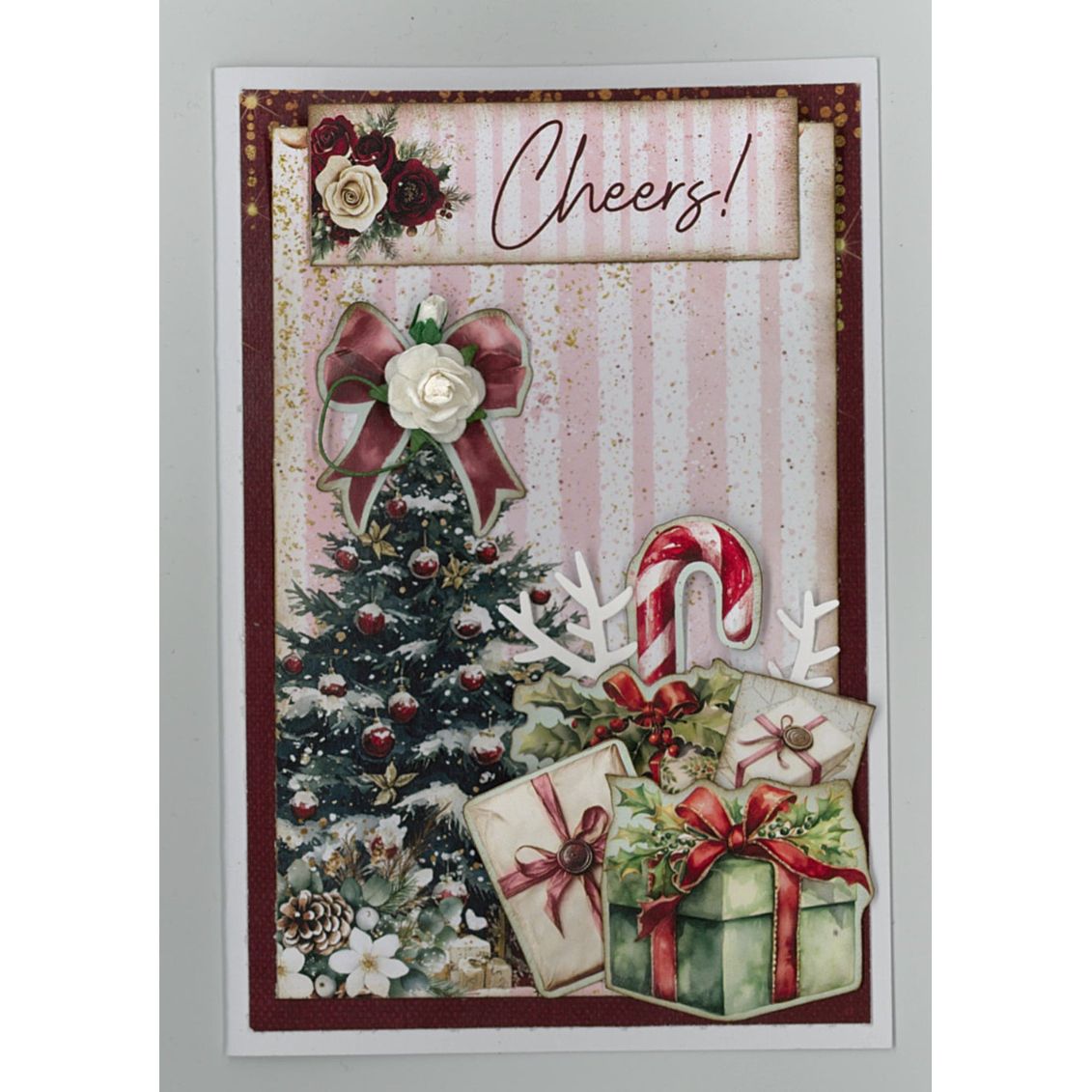 3Quarter Designs Silent Night 8x8 Paper Pack and Diecuts 3q-pp8-silentnight christmas tree candy cane presents cheers card