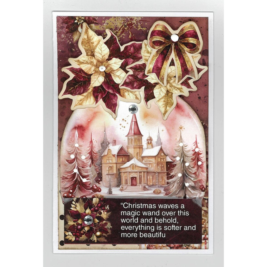 3Quarter Designs Sugarplum Wreath 6x4 Card Pack 3q-cc-sugarplumwreath christmas waves