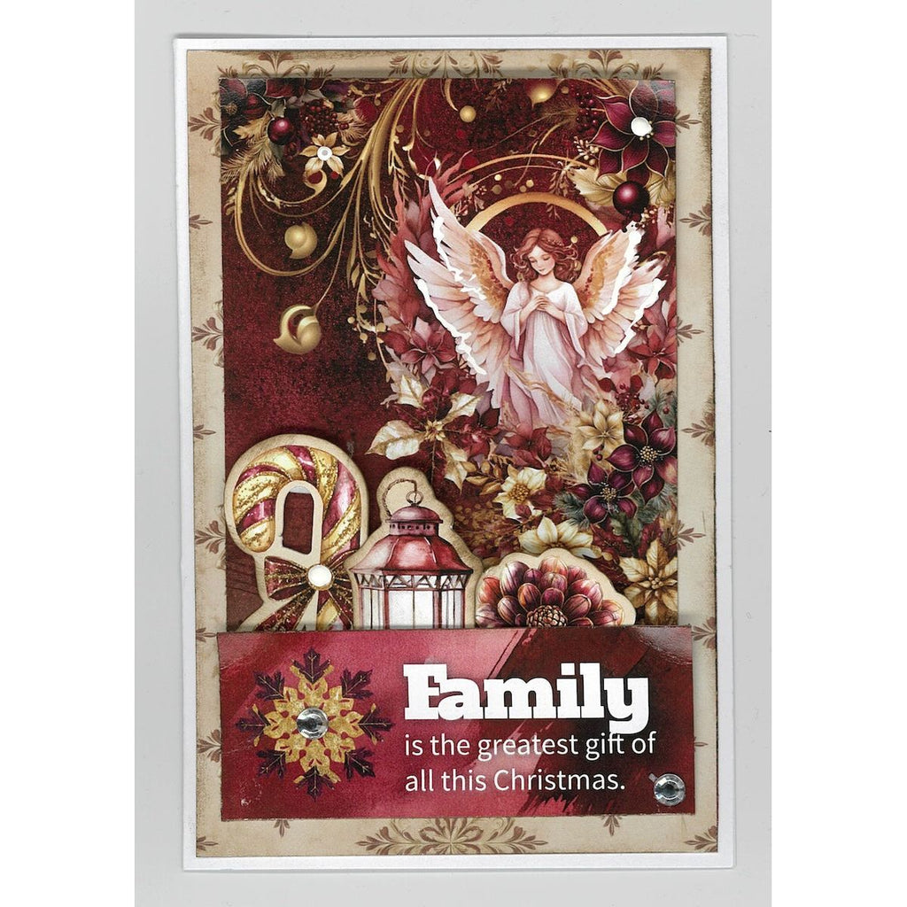 3Quarter Designs Sugarplum Wreath 6x4 Card Pack 3q-cc-sugarplumwreath family