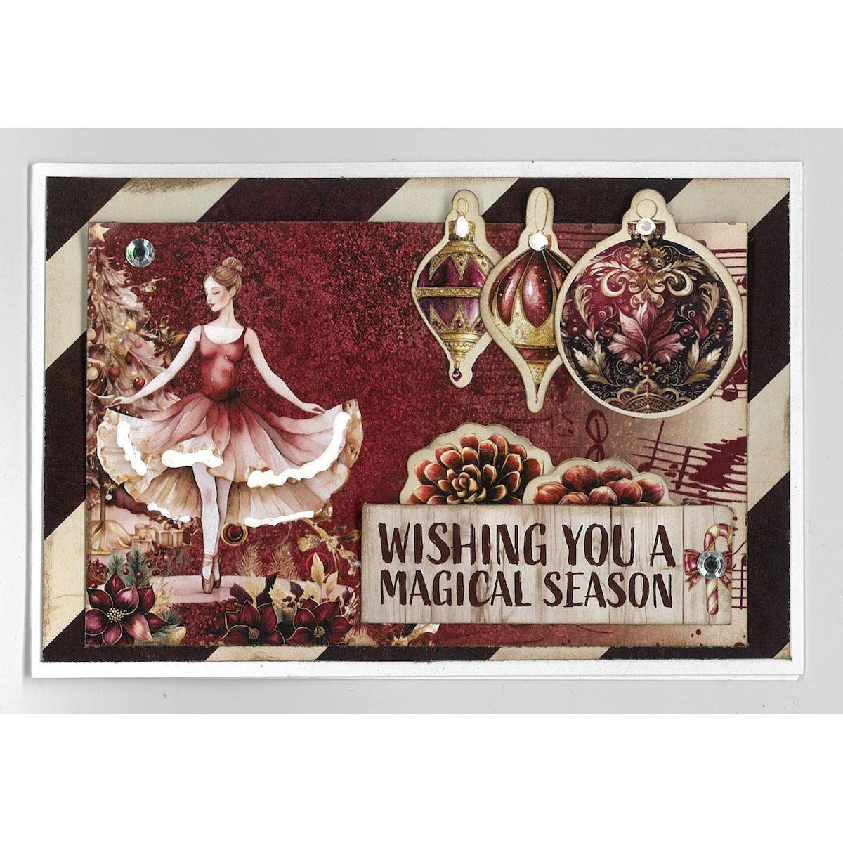 3Quarter Designs Sugarplum Wreath 6x4 Card Pack 3q-cc-sugarplumwreath season