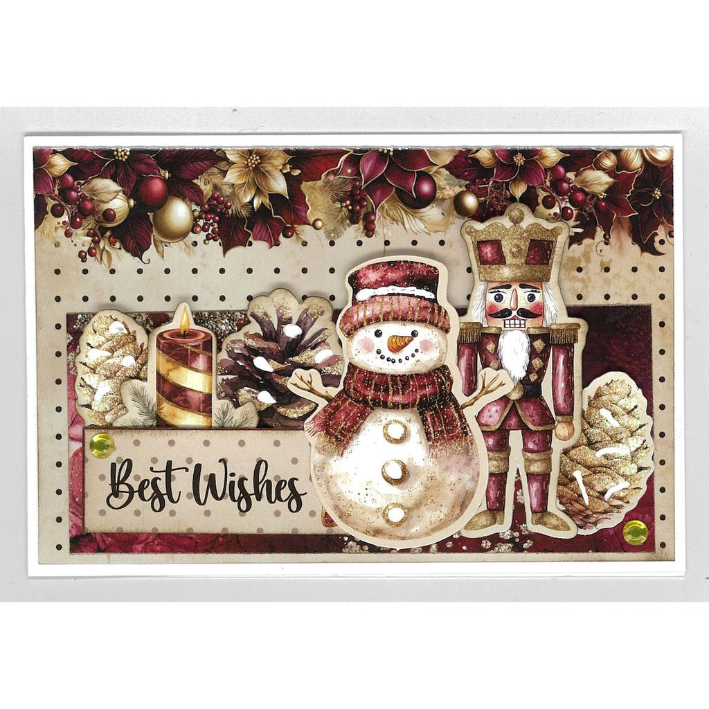 3Quarter Designs Sugarplum Wreath 6x4 Card Pack 3q-cc-sugarplumwreath wishes