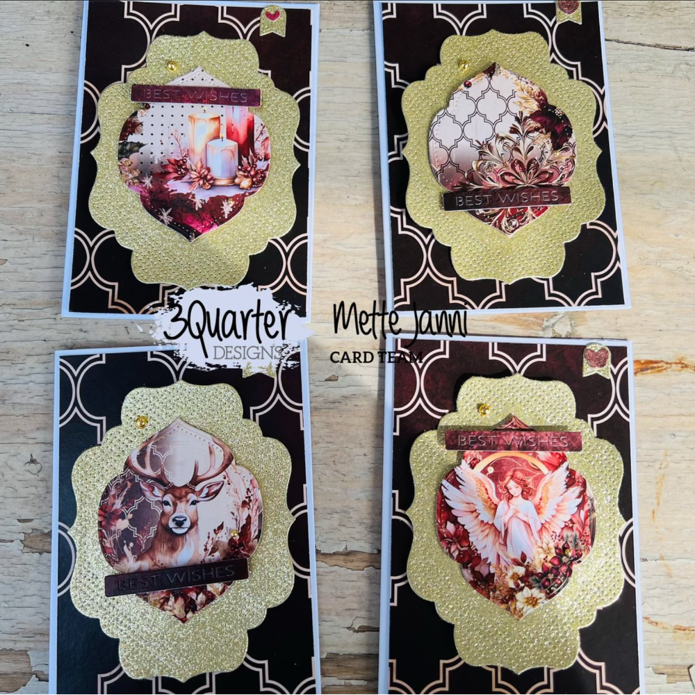 3Quarter Designs Sugarplum Wreath Tuck N Play Cards 3q-tp-sugarplumwreath cute cards