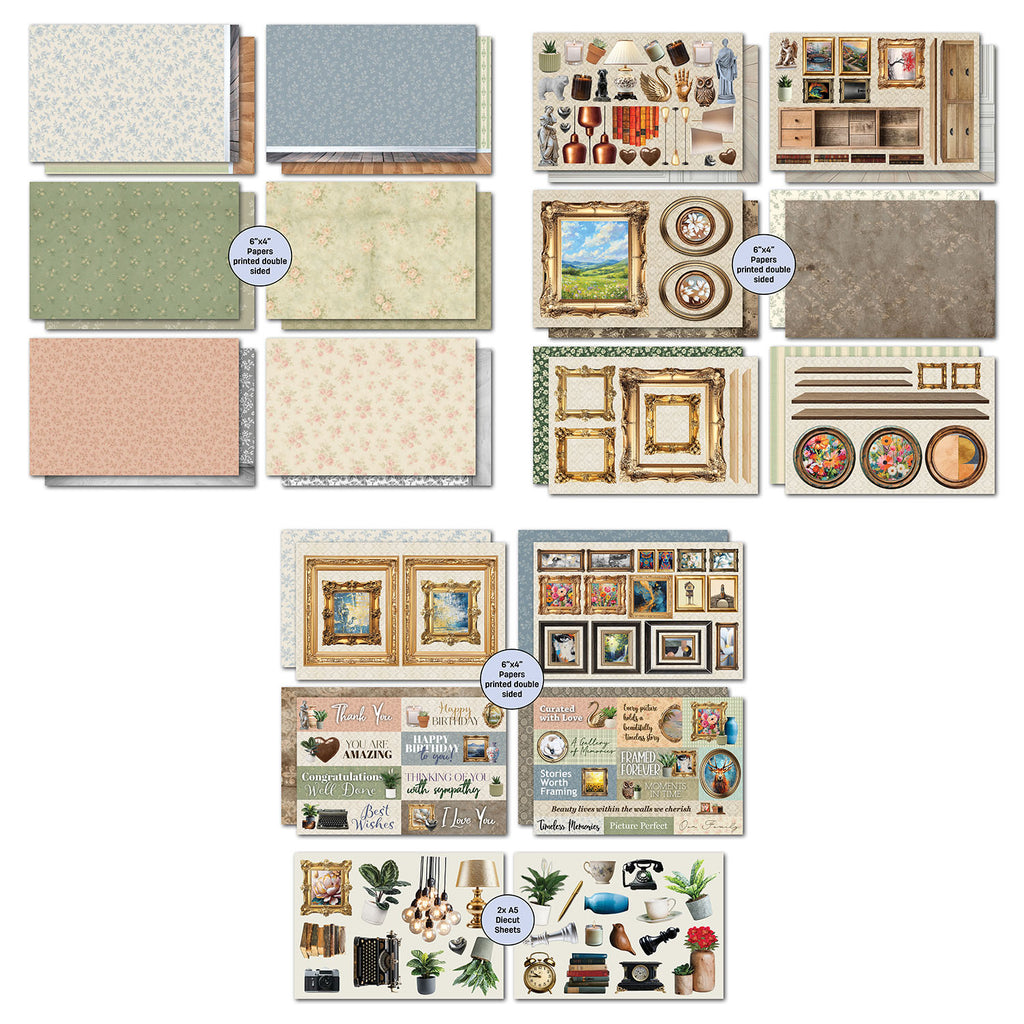 3Quarter Designs Timeless Gallery 6x4 Card Pack 3q-cc-timelessgallery cardstock