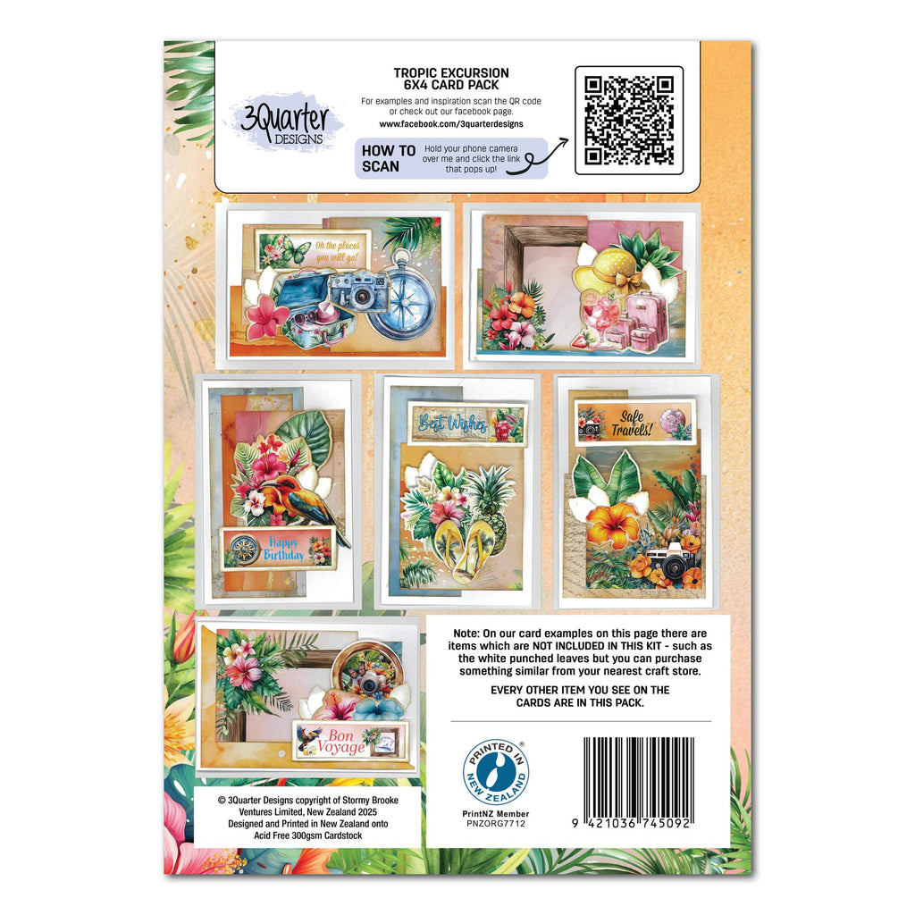 3Quarter Designs Tropic Excursion 6x4 Card Pack 3q-cc-tropicexcursion pages