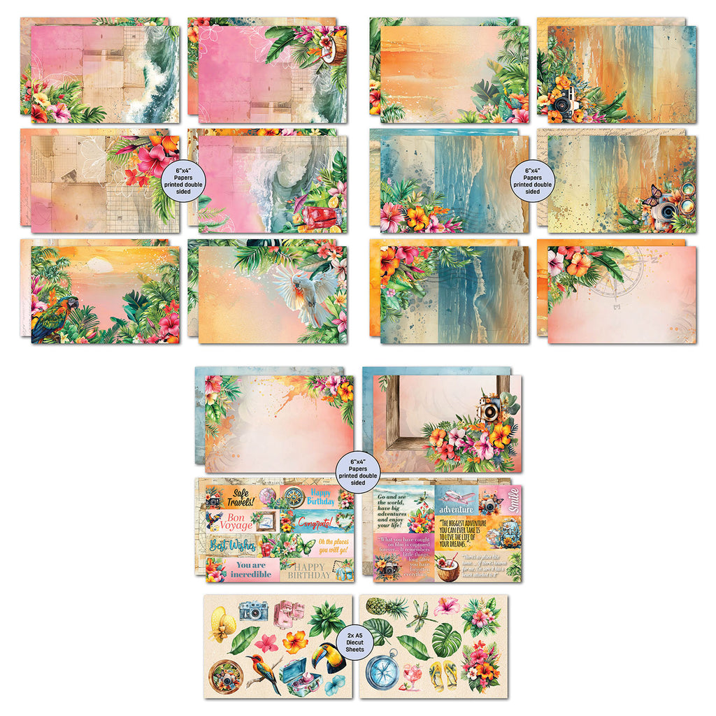 3Quarter Designs Tropic Excursion 6x4 Card Pack 3q-cc-tropicexcursion pages tropical