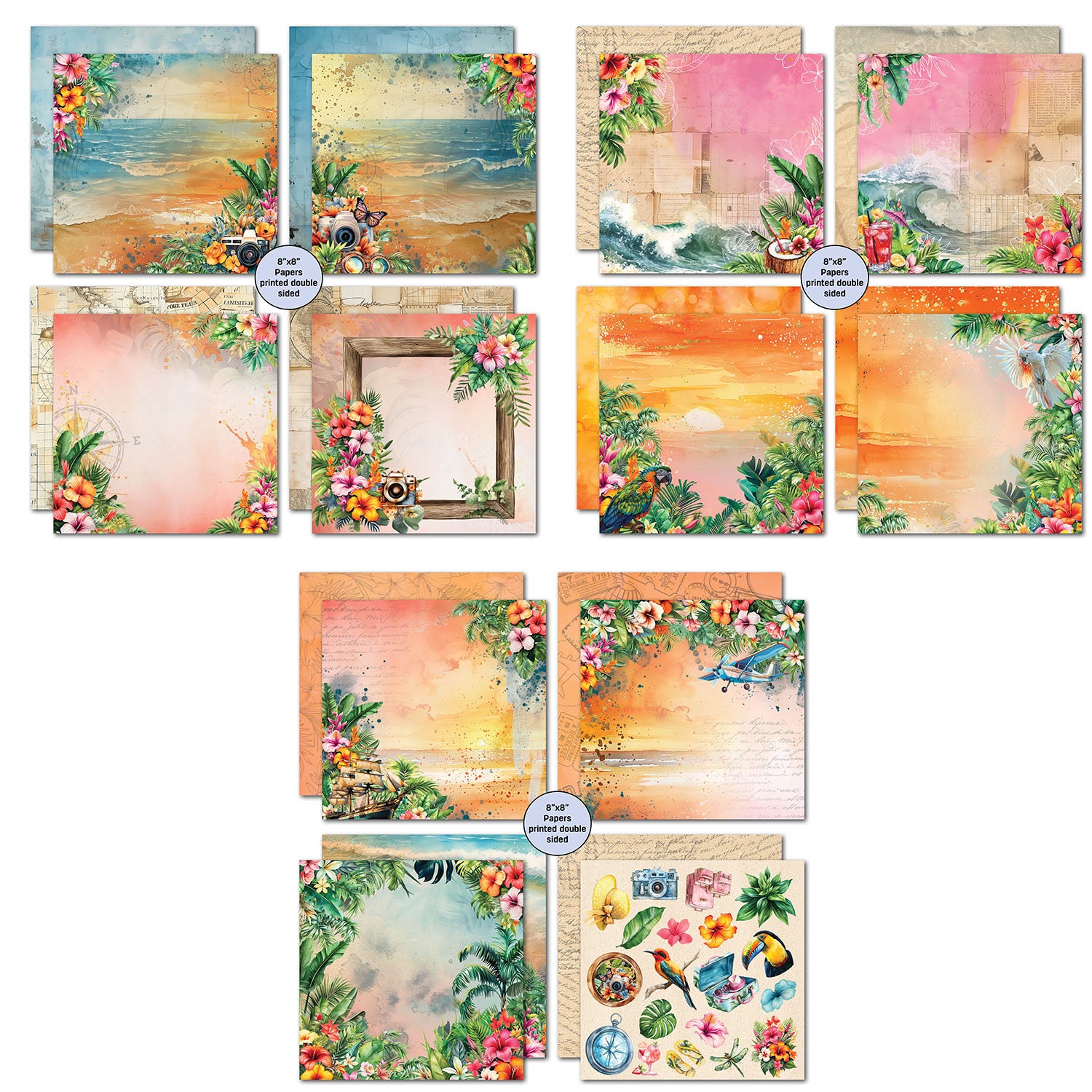 3Quarter Designs Tropic Excursion 8x8 Paper Pack 3q-pp8-tropicexursion
pages