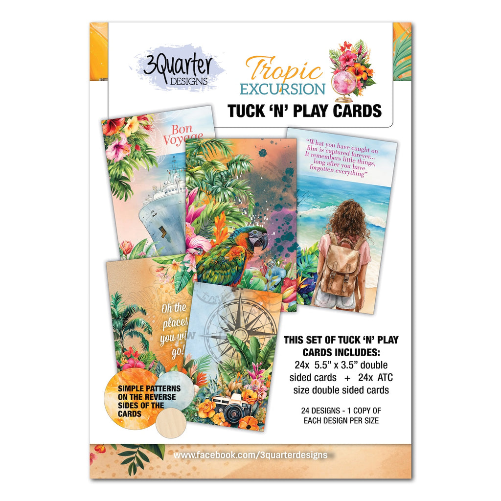 3Quarter Designs Tropic Excursion Tuck N Play Cards 3q-tp-tropicexcursion 1
